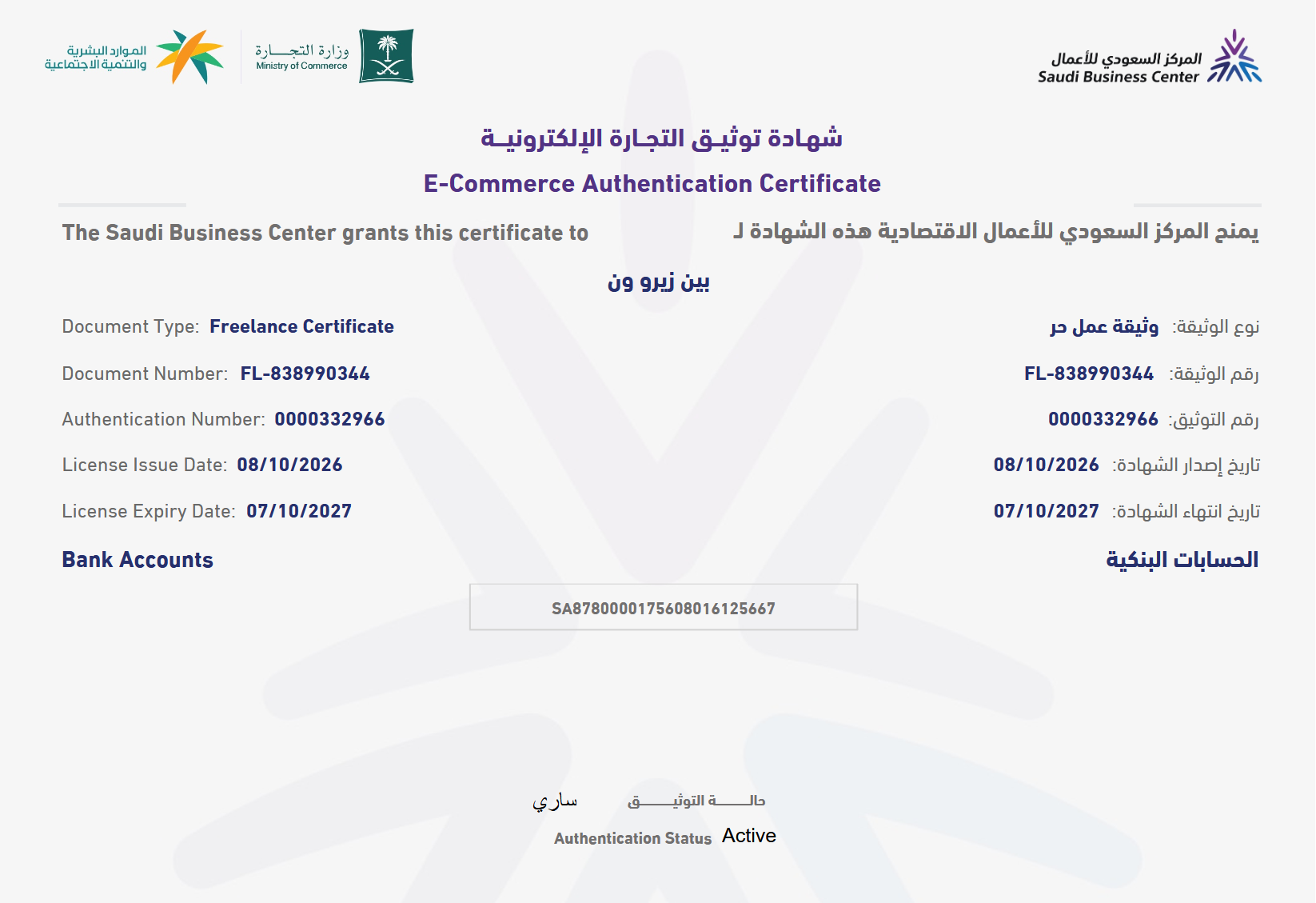 certificate