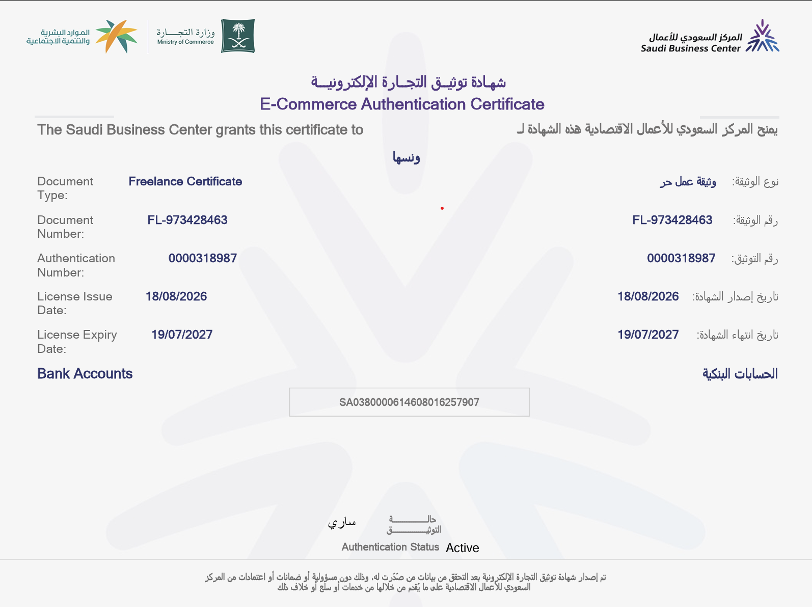 certificate